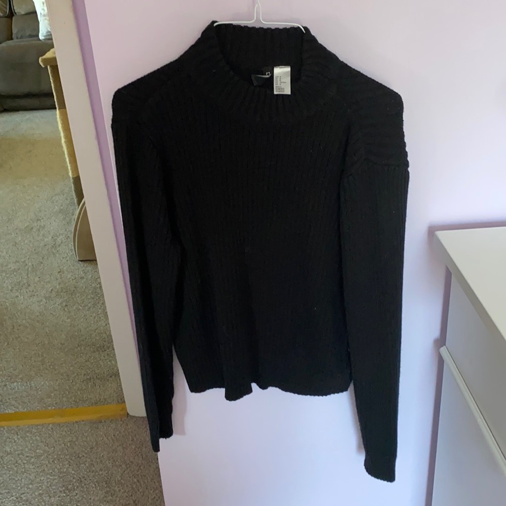 Black sweater cropped